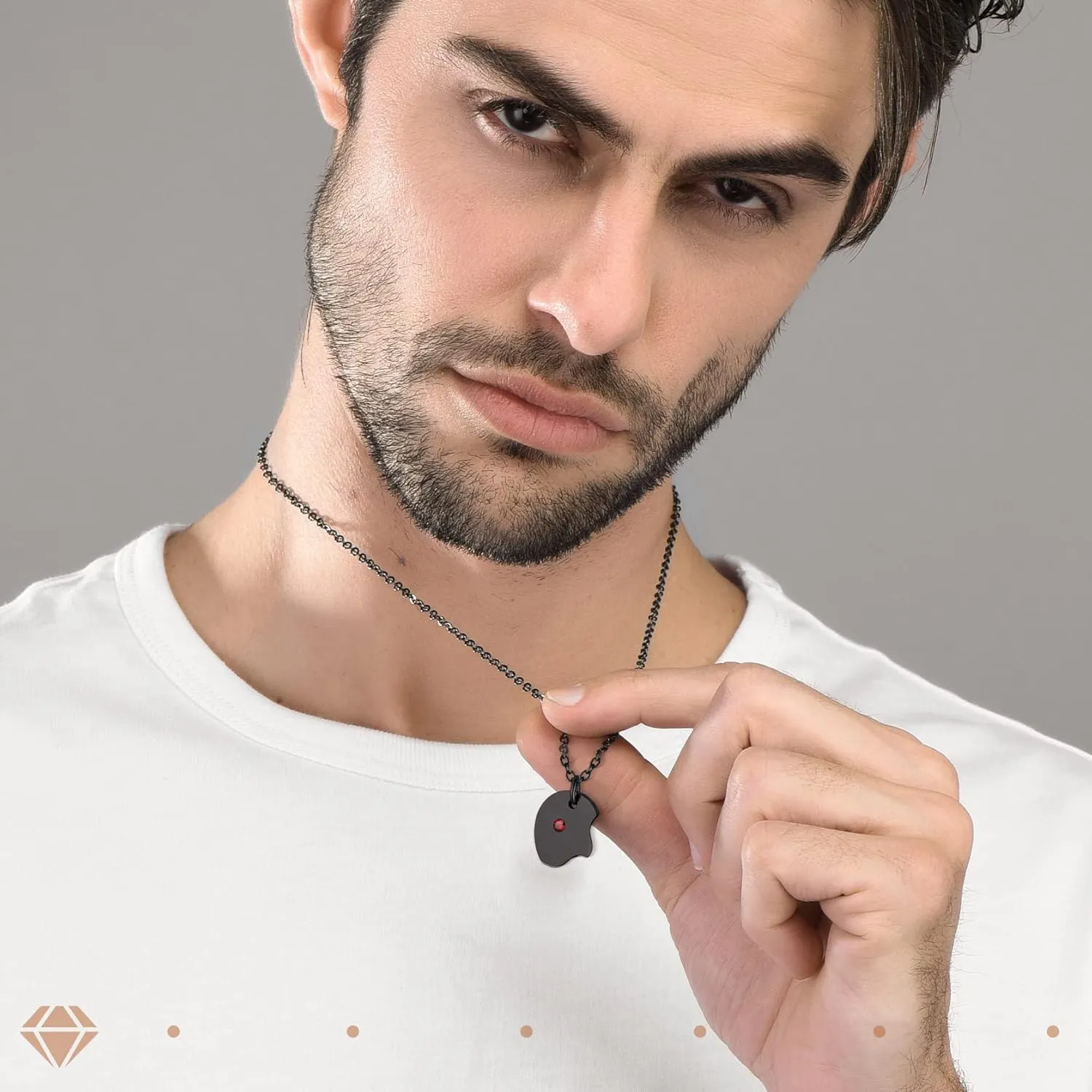 ChainsHouse Puzzle Friendship Necklace Stainless Steel BFF Necklace, 2/3/4/5/6/7/8pcs Personalized Matching Heart Pendant Friendship Necklaces for Women Men, Send Gift Box
