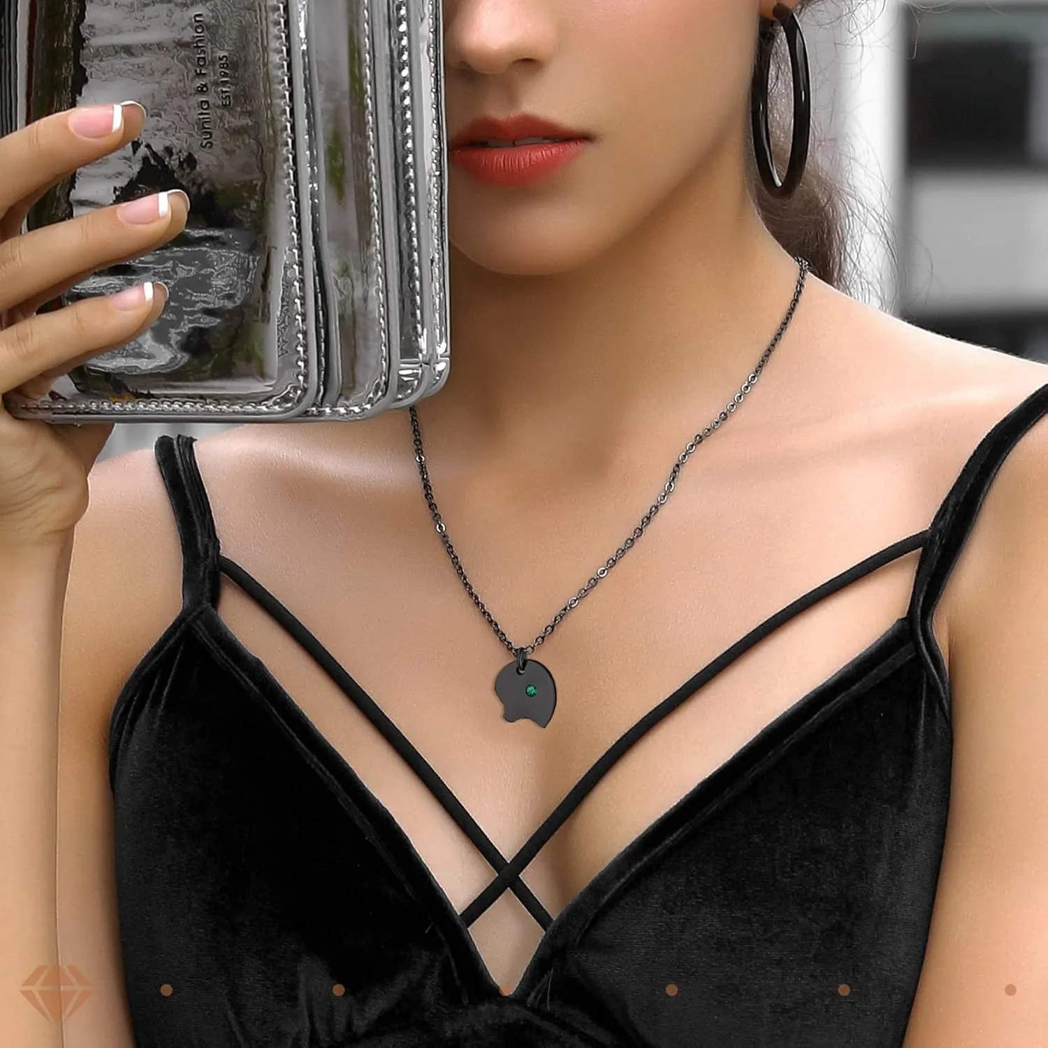ChainsHouse Puzzle Friendship Necklace Stainless Steel BFF Necklace, 2/3/4/5/6/7/8pcs Personalized Matching Heart Pendant Friendship Necklaces for Women Men, Send Gift Box