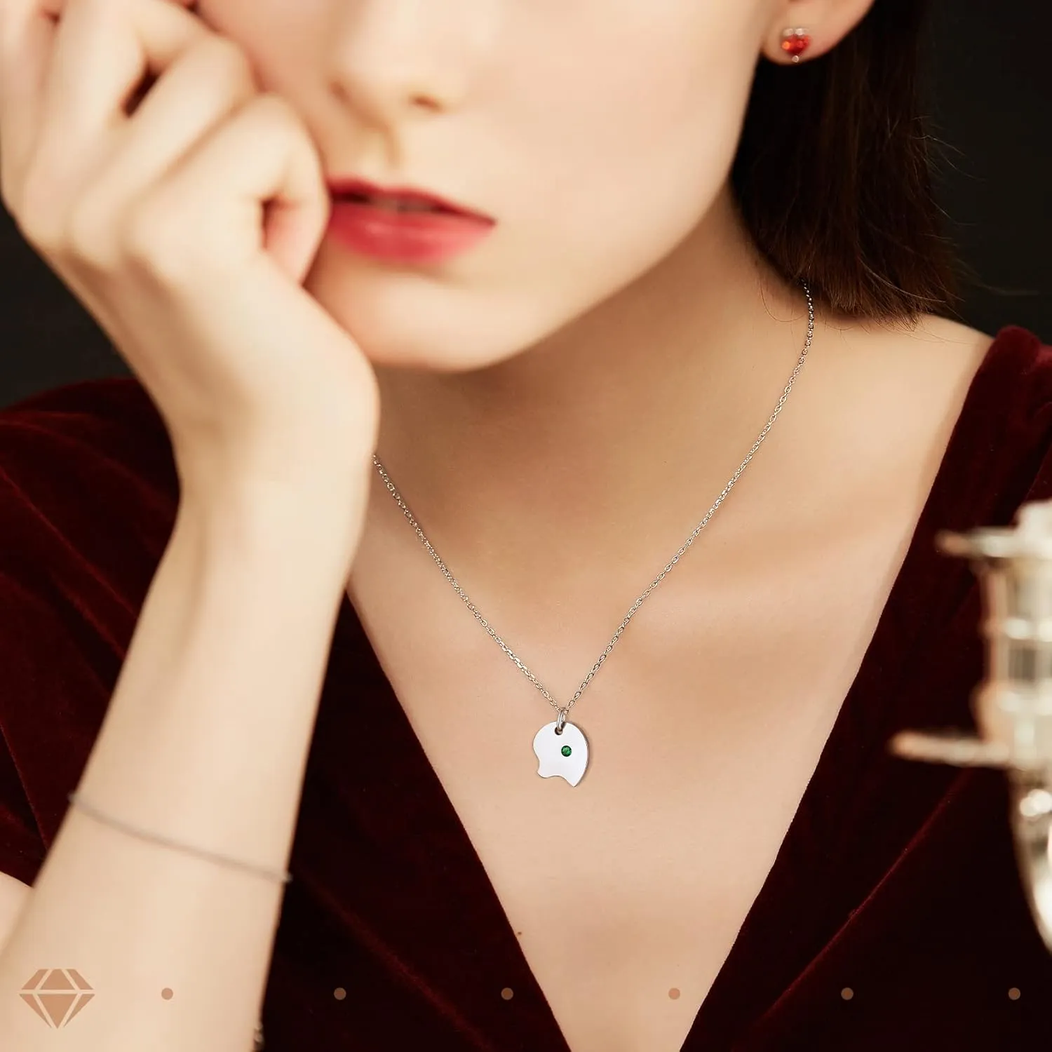 ChainsHouse Puzzle Friendship Necklace Stainless Steel BFF Necklace, 2/3/4/5/6/7/8pcs Personalized Matching Heart Pendant Friendship Necklaces for Women Men, Send Gift Box