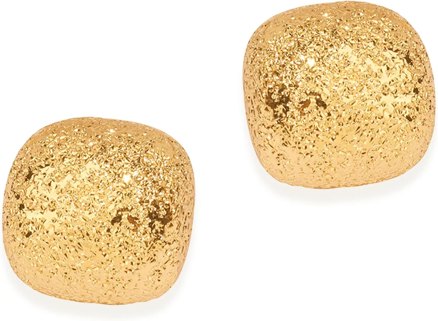 Chunky Gold Geometric Dome Stud Earrings for Women, Trendy Earing Jewelry Gift