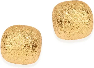 Chunky Gold Geometric Dome Stud Earrings for Women, Trendy Earing Jewelry Gift