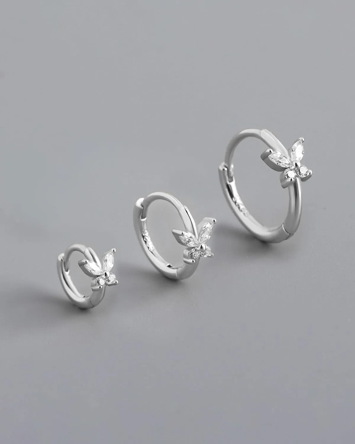 COCHARM 14K Real Gold Plated 925 Sterling Silver Cartilage Hoop 20 Huggie Hoop Earrings Butterfly Helix Earrings Tragus Daith Rook Piercing Jewelry for Women Men