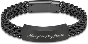 constantlife Cremation Bracelet for Ashes for Men - Stainless Steel Cuban Link Urn Bracelet Keepsake Ash Holder Cremation Memorial Jewelry