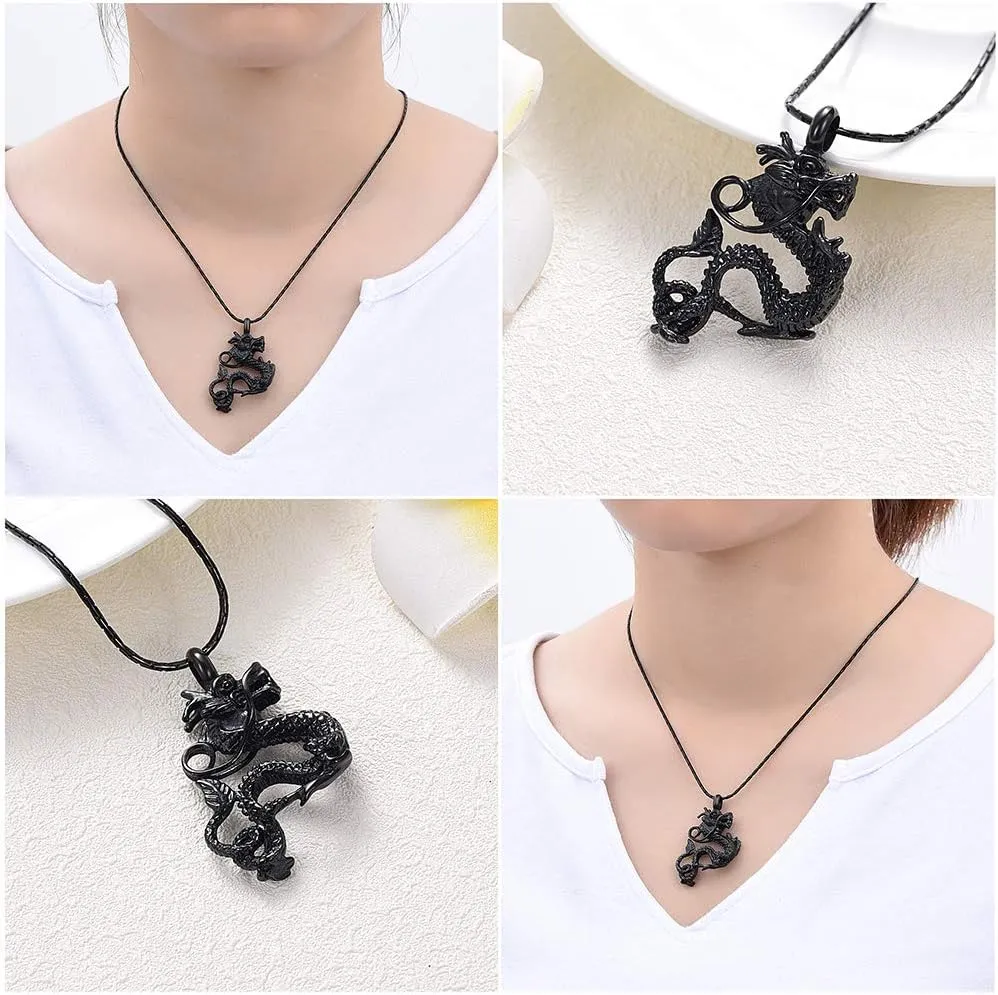 constantlife Cremation Jewelry for Ashes Stainless Steel Dragon Urn Necklace Keepsake Human Pet Ashes Holder Memorial Pendant for Women Men