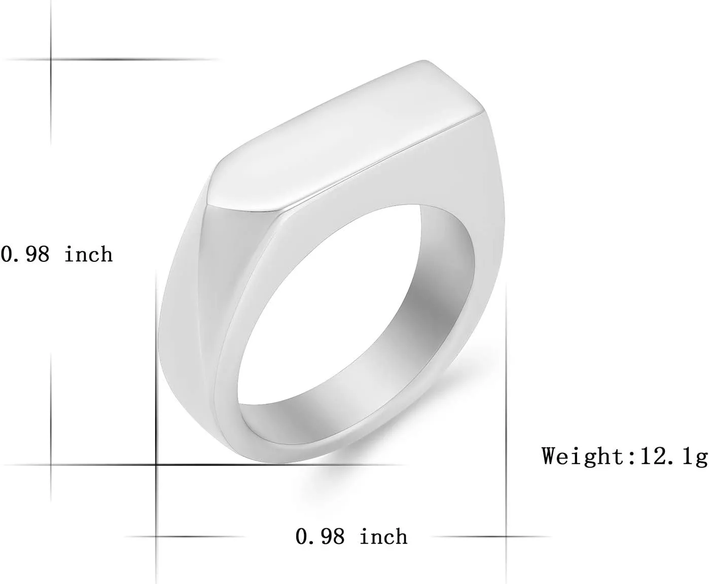 constantlife Cremation Rings for Ashes for Men Stainless Steel Geometric Design Personalized Finger Ring Memorial Urns Jewelry