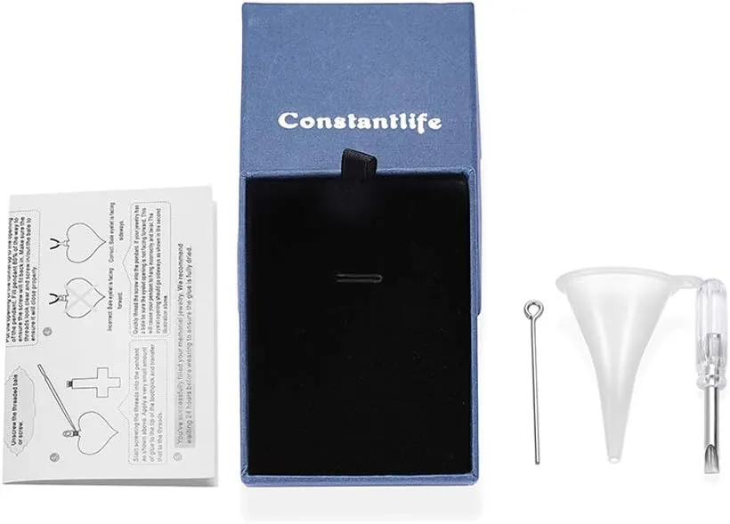 constantlife Cremation Rings for Ashes for Men Stainless Steel Geometric Design Personalized Finger Ring Memorial Urns Jewelry