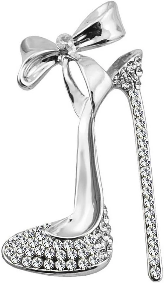 Crystal High Heels Shoes Brooch Pins Jewelry Gift For Women Men