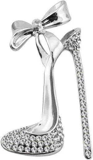 Crystal High Heels Shoes Brooch Pins Jewelry Gift For Women Men