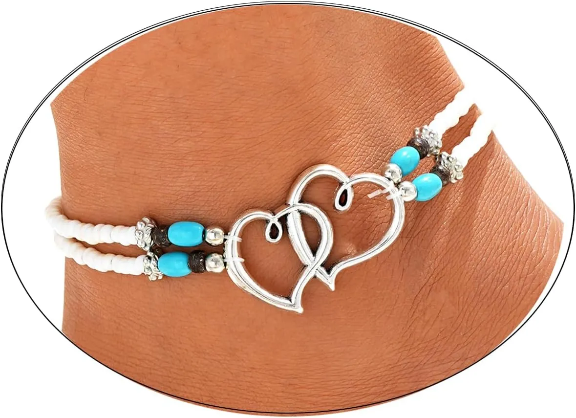 CSIYANJRY99 Natural Stone Beaded Anklet for Women Adjustable Summer Beach Anklets Wedding Dance Yoga Graduations Bridesmaids Summer Jewelry