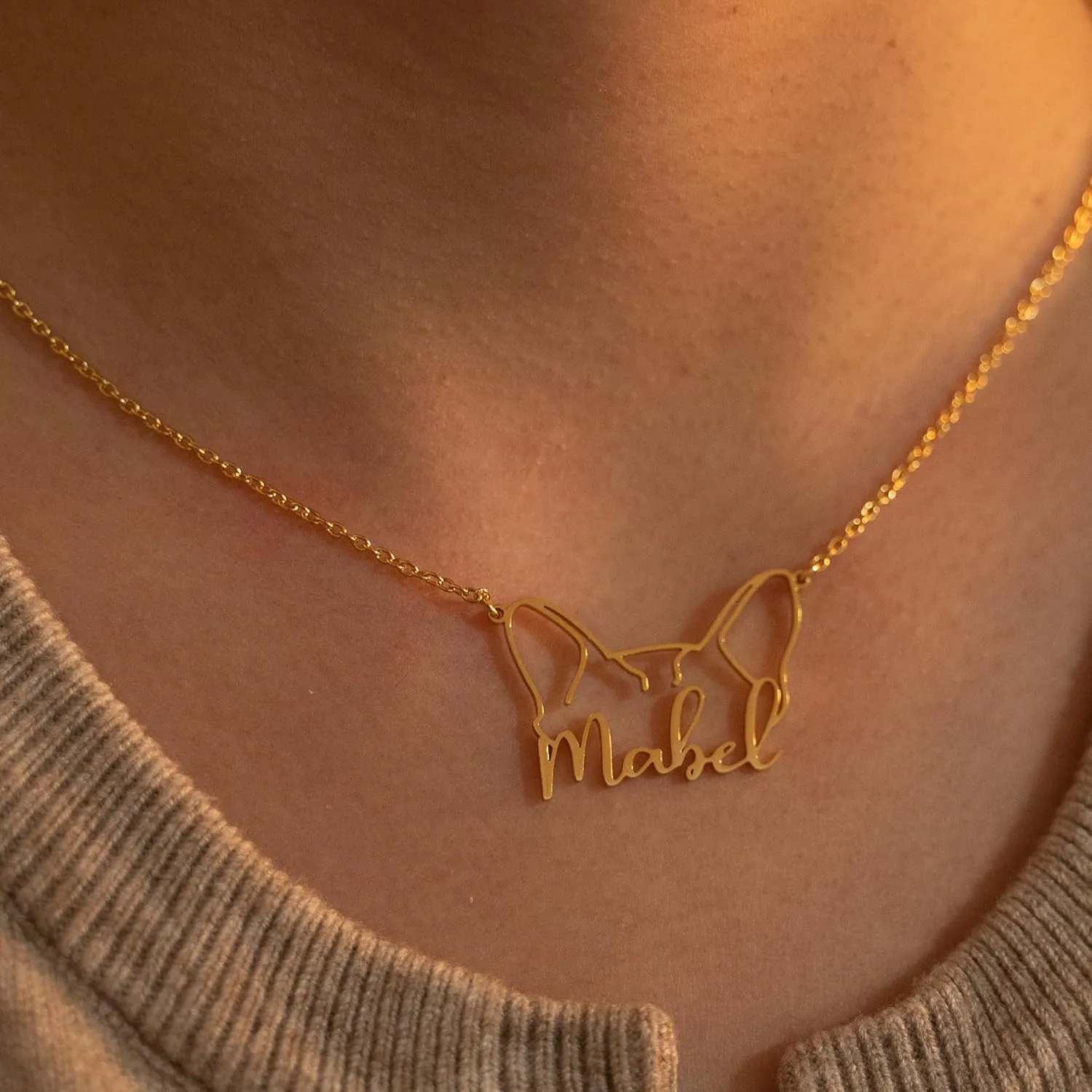 Custom Dog Name Necklace Pet Jewelry Pendant Mother'S Day Gift From Daughter Personalized Dog Necklace For Women Jewelry Gift For Dog Lovers Birthday Gift For Her Wife Girlfriend Christmas Gift