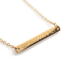 Custom Name Bar Necklace Personalized Gift 16K Gold Rose Gold Silver Plated Dainty and Elegant