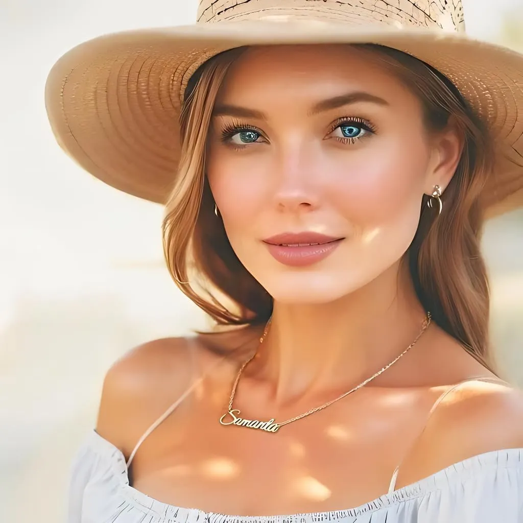 Custom Name Necklace for Women Personalized Name Necklaces 18K Gold Plated or Sterling Silver Nameplate Customized Pendant Jewelry Gift