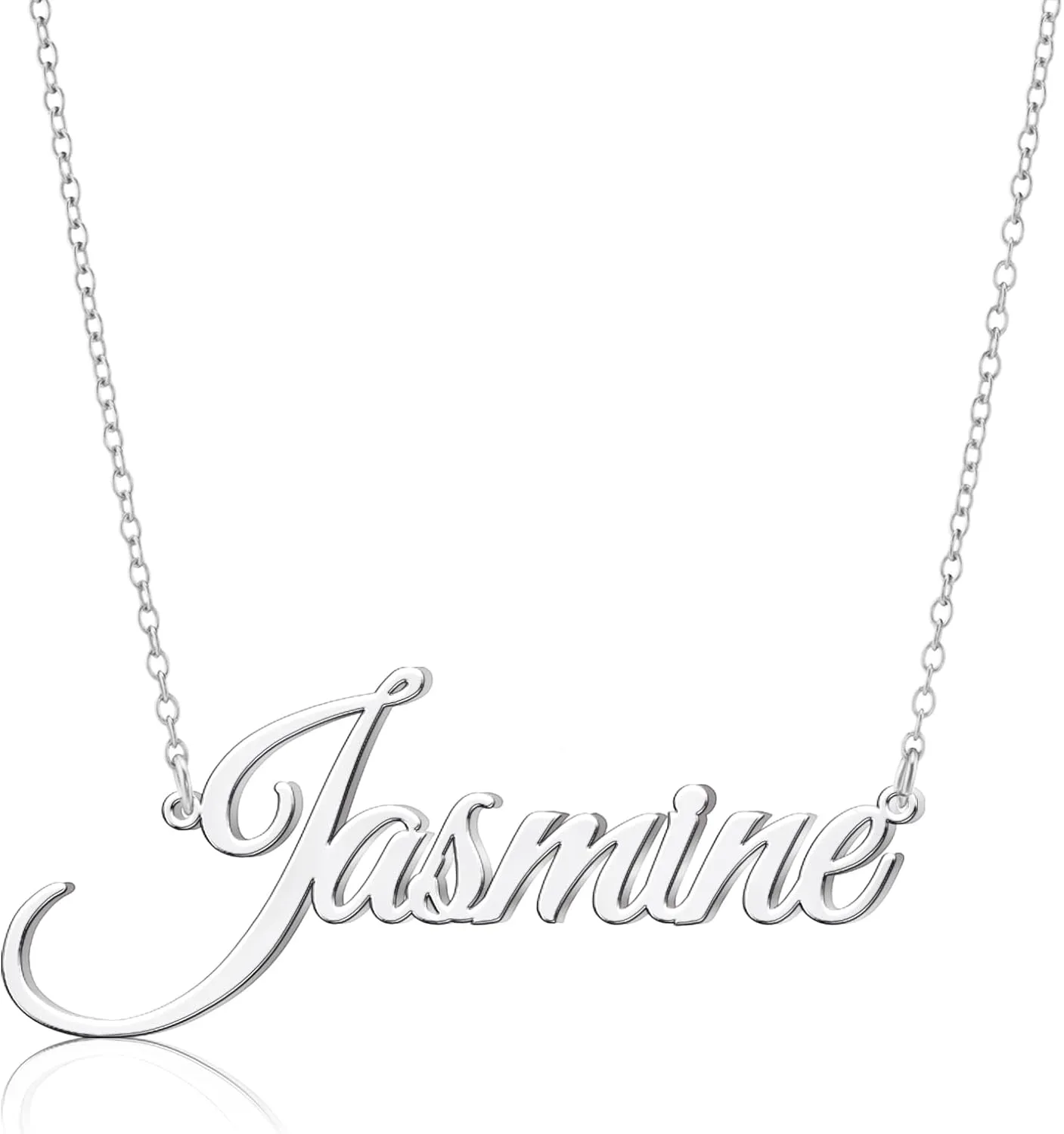 Custom Name Necklace Personalized Gifts for Women 18K Gold Plated Customized Necklaces with Name Birthday Nameplate Gifts for Her