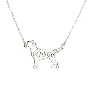 Custom Pet Name Necklace in Sterling Silver - Handcrafted Dog Lover Jewelry - Unique Gift for Her