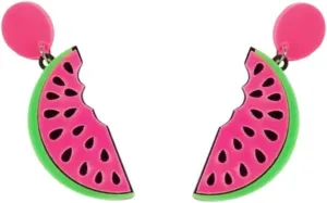 Cute Acrylic Fruit Dangle Earrings Apple Lemon Strawberry Drop Earrings Vivid Pineapple Lovely Earrings For Women Christams Birthday Gift