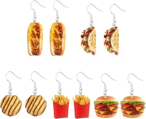 Cute Imitation Food Dangle Earrings Creative Funny Vivid Food Drop Earrings Acrylic Accessories Gift for Women