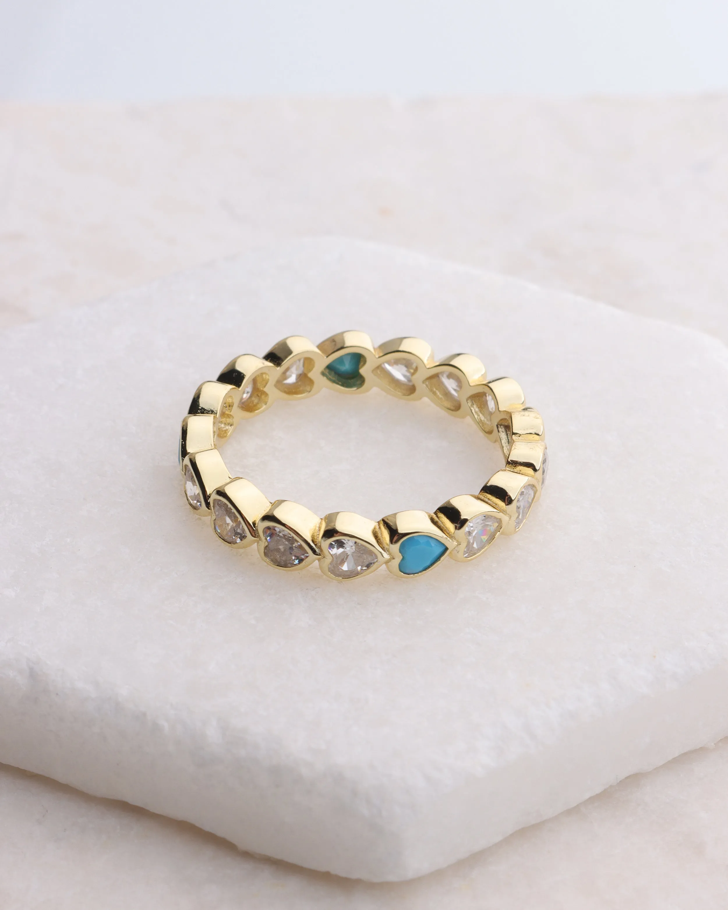 CZ Heart Infinity Ring