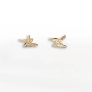 CZ Lightning Bolt Stud (Gold)