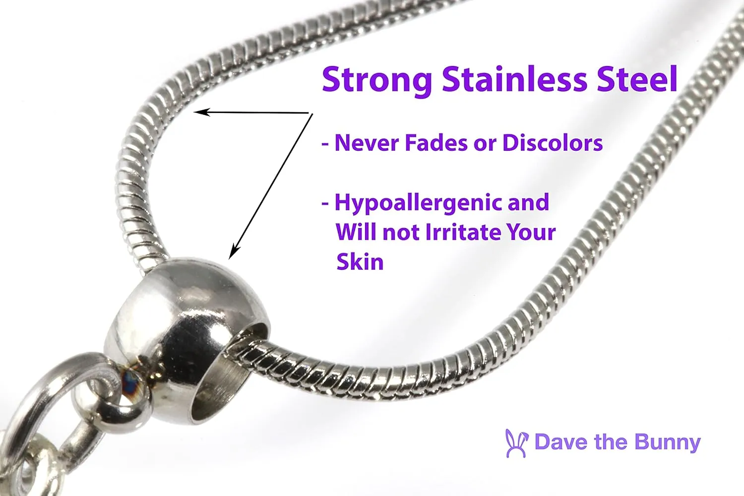 Dave The Bunny Saint Gerard Necklace - 100% Stainless Steel Chain Fertility Bracelets and Gifts for Women St. Gerard Medal to go with your Prayer Card and to accompany your Ava Fertility Bracelet