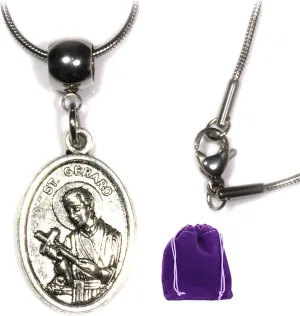 Dave The Bunny Saint Gerard Necklace - 100% Stainless Steel Chain Fertility Bracelets and Gifts for Women St. Gerard Medal to go with your Prayer Card and to accompany your Ava Fertility Bracelet