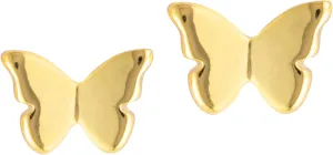 Demdaco Women's Everyday Fashion Stud Post Earrings, 7mm Gold-Plated, Butterfly