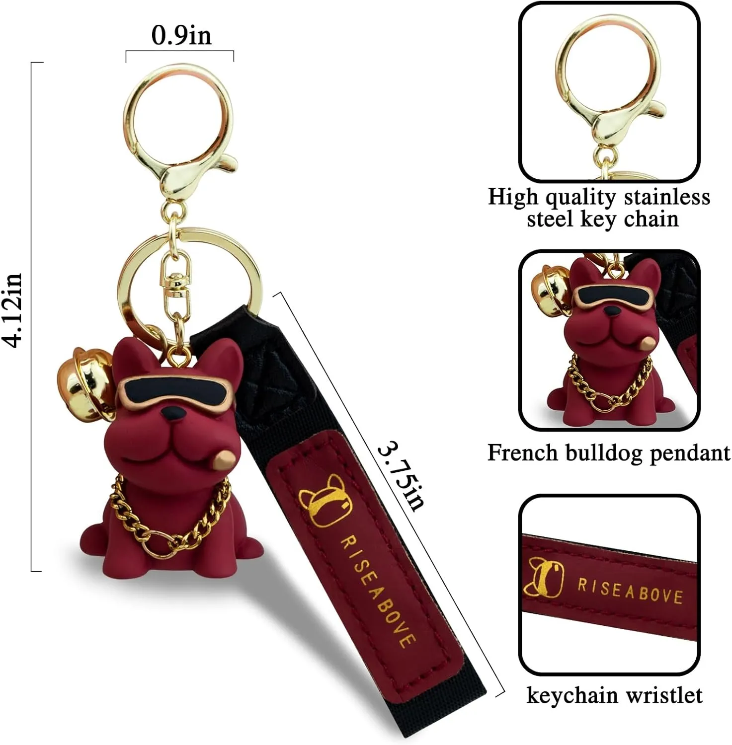 Dog Keychain French Bulldog Gifts For Men Women Cool Gifts For Dog Lovers Unique Frenchie