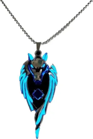 Dragon Wolf King necklace, men and women personality bungee pendant hip hop design sense neck chain
