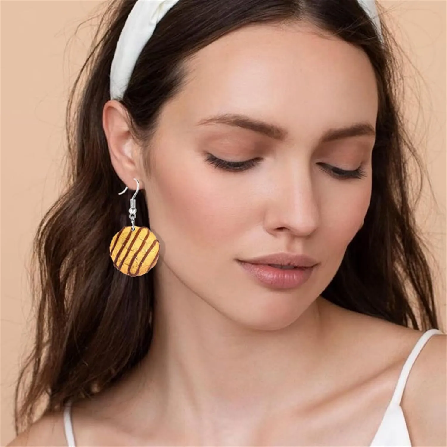 Dreuyet Funning Imitation Food Earrings for Women Acrylic Creative Vivid Tacos Chips Cookies Hamburger Shrimp Dangle Drop Earrings
