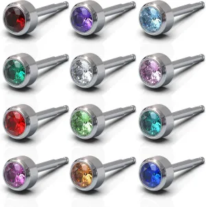 Ear Piercing Earrings Hypoallergenic Tragus Piercing Studs Set Surgical Stainless Steel Gold Plated - Women's Jewelry Gift 12 Pairs