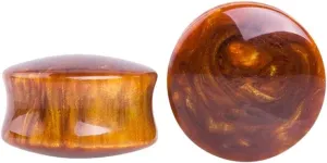 Ear Tunnels Gaguges, 2PCS Double Flared Tunnels and Unique Mens Gauges, Ear Gauges Resin