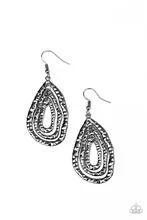 Earrings Metallic Meltdown - Black E2046