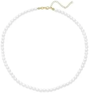 Elegant Big White Imitation Pearl Beads Choker Clavicle Chain Necklace For Women Wedding Jewelry Collar 2023 New