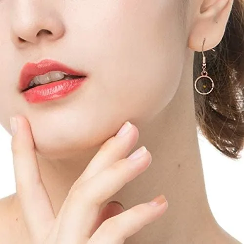 Elegant Dangle Drop Earrings Mustard Seed Charms Faith Religious Jewelry Gift for Baptism Confirmation Y1564-2D