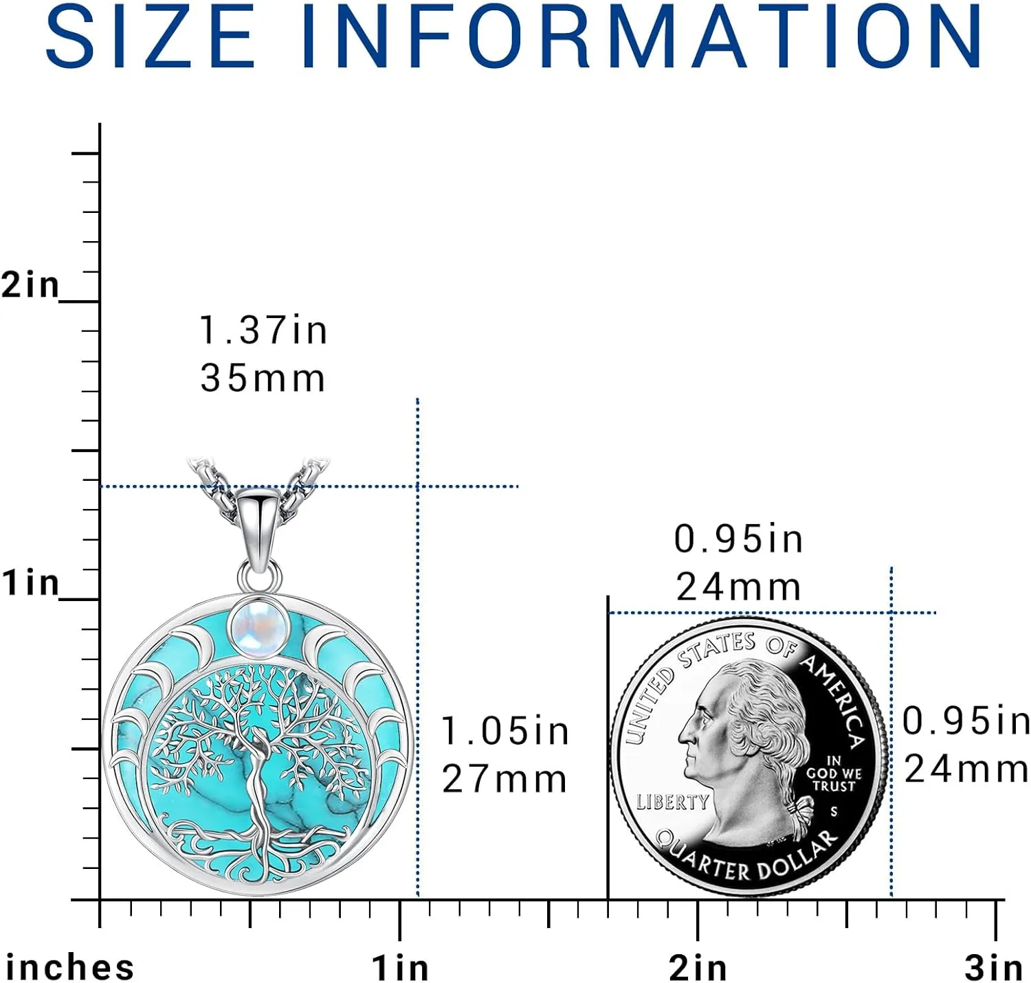 Eusense Nudo De Bruja Plata 925 Original Witches Knot Necklace Tetragrammaton Hecate Triple Moon Goddess Lilith Jewelry Pentagram Pendant for Women Men