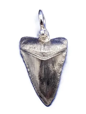 Extreme Unique Huge Big Giant Large Enormous Massive Monstrous Colossal Heavy Solid Custom Sterling Silver (Great White) Shark Tooth Pendant