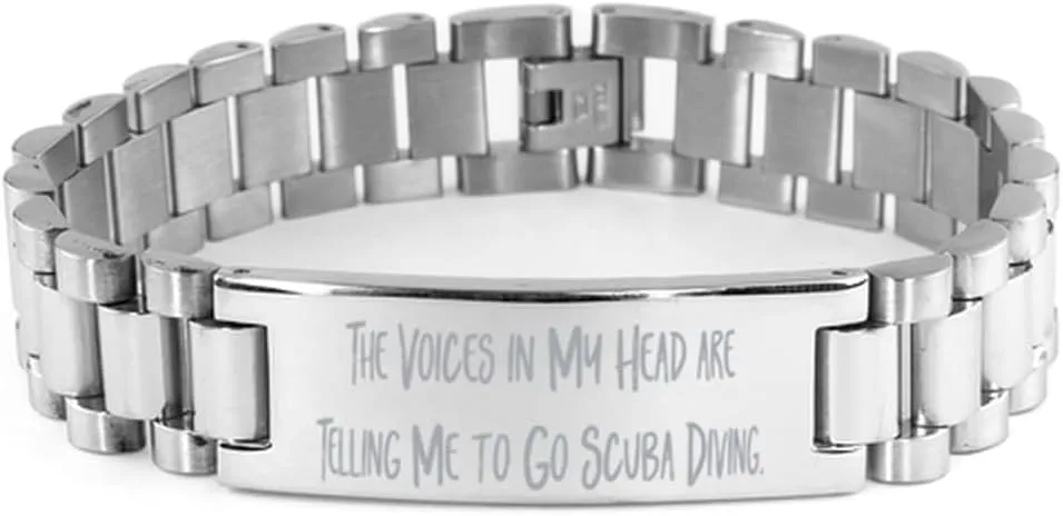 Fancy Scuba Diving Gifts, The Voices in My Head are Telling Me, Unique Birthday Ladder Bracelet Gifts For Friends From Friends, Friendship bracelet, Climbing bracelet, Gift for her, Unique gift,