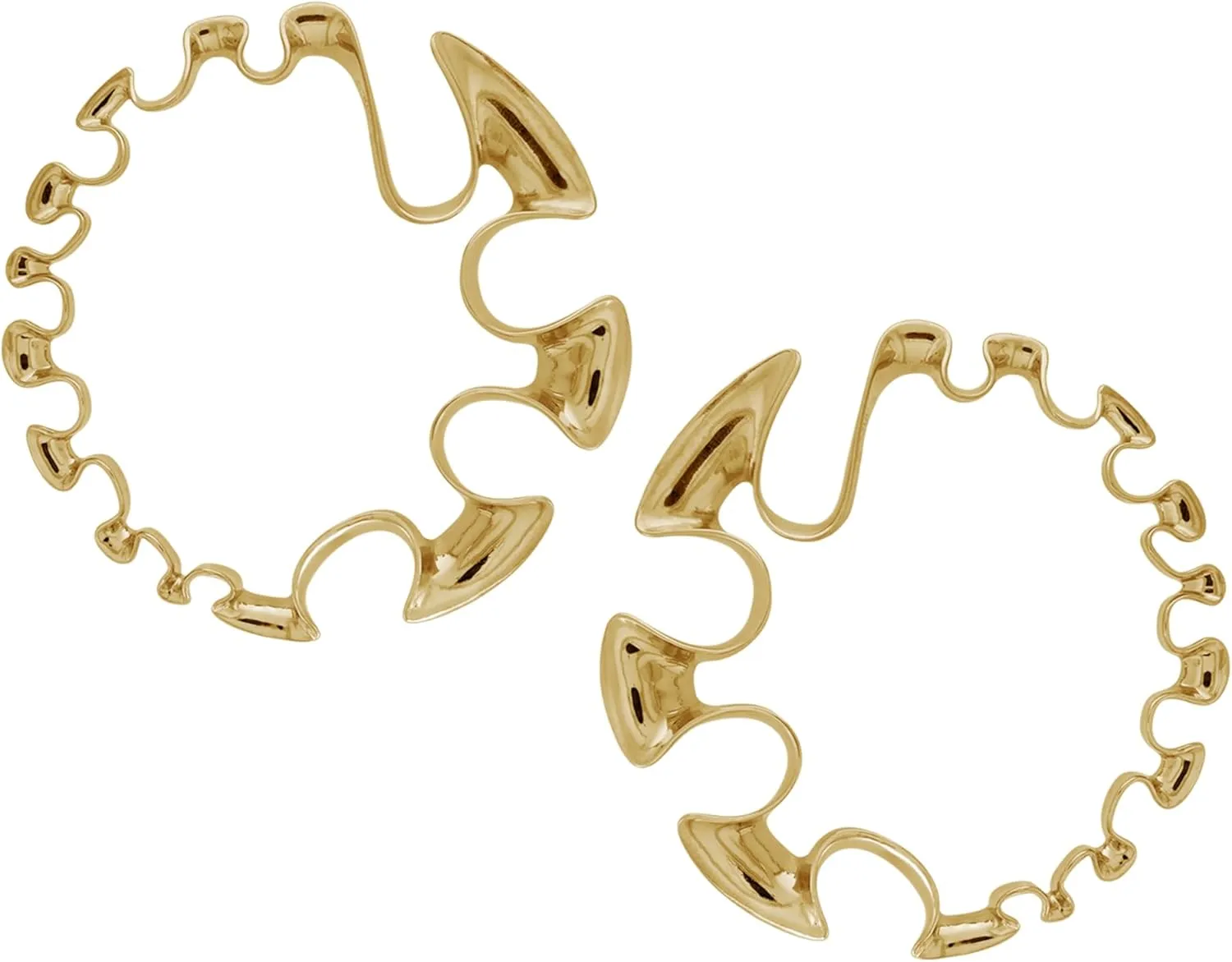 Fashion Hoop Earring Jewellery for Women | Gold Plated Earring | Aesthetic Minimal Fashion Jewellery Earrings for (63.90, Hoop) | Alloy Earrings