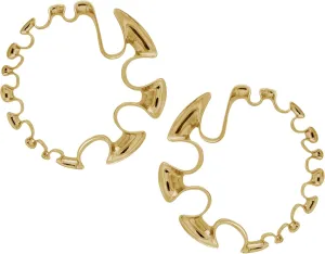Fashion Hoop Earring Jewellery for Women | Gold Plated Earring | Aesthetic Minimal Fashion Jewellery Earrings for (63.90, Hoop) | Alloy Earrings