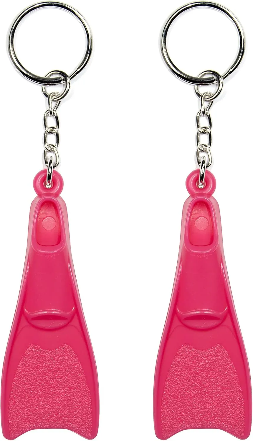 Flow Mini Swim Fin Keychain - Key Chain with Swimmer Fins and Key Ring in Assorted Colors