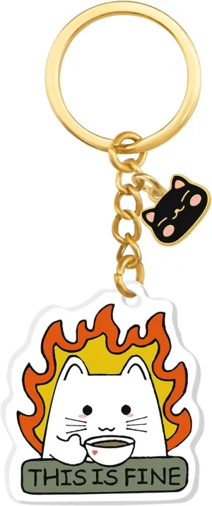Funny Cat Gifts For Women Funny Keychain Gifts For Cat Lovers Men Women Gag Cat Stuff