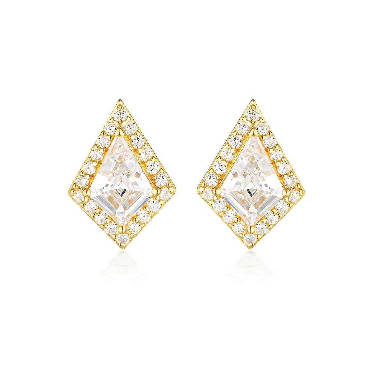 Georgini Rock Star Shield Gold Earrings