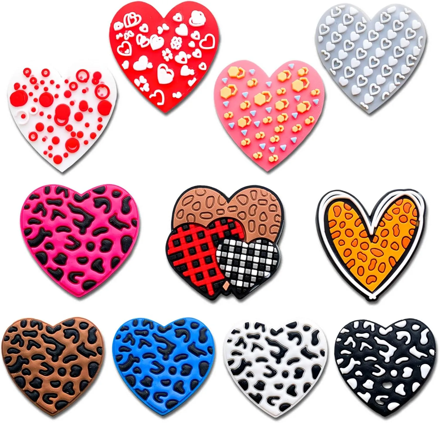 Gift Shoe Decoration Charms for Clog Sandals, Rose Love Bow Diamond Ring Shoe Accessories Charms for Women