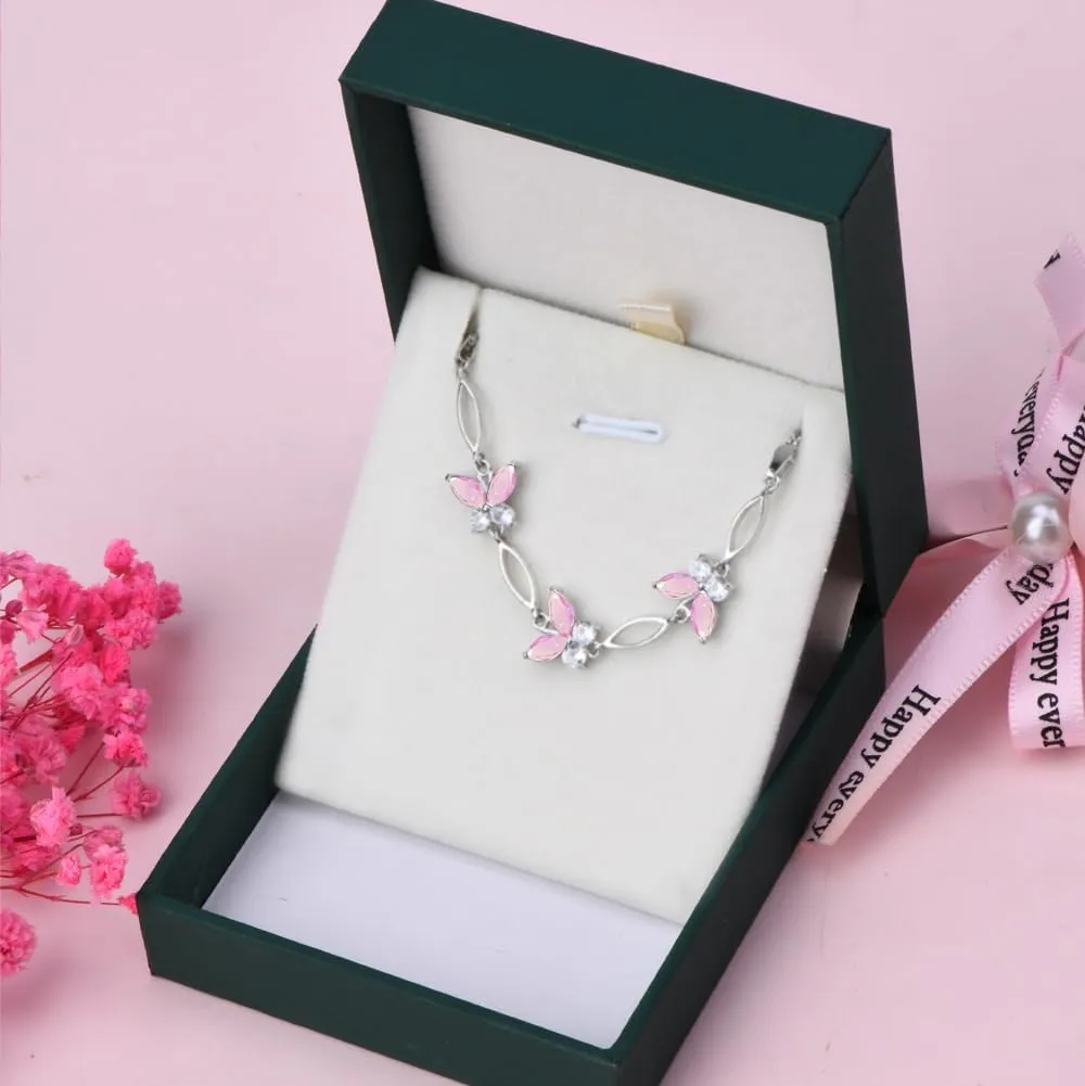 Gifts for Women S925 Sterling Silver Purple Butterfly Bracelet,Adjustable Charm Bracelets Jewelry Present for Women,Anniversary Holiday Christmas Birthday Gifts for Mother Wife Daughter