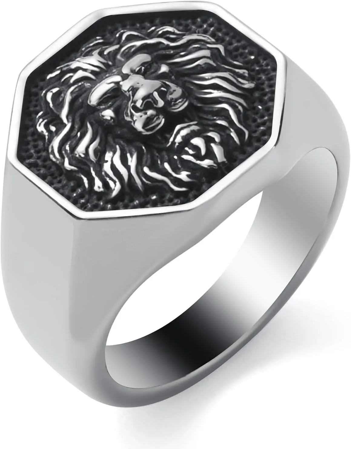 Gothic Crow/Dragon/Eagle/Lion/Snake/Tiger/Wolf Ring Stainless Steel Punk Biker Animal Rings Jewelry for Men Boys Size 7-13