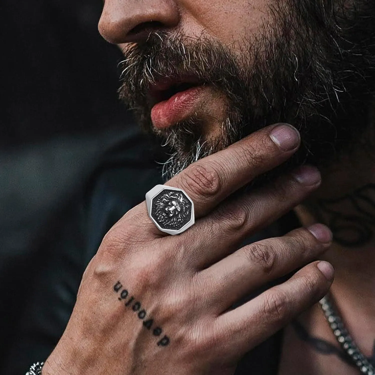 Gothic Crow/Dragon/Eagle/Lion/Snake/Tiger/Wolf Ring Stainless Steel Punk Biker Animal Rings Jewelry for Men Boys Size 7-13