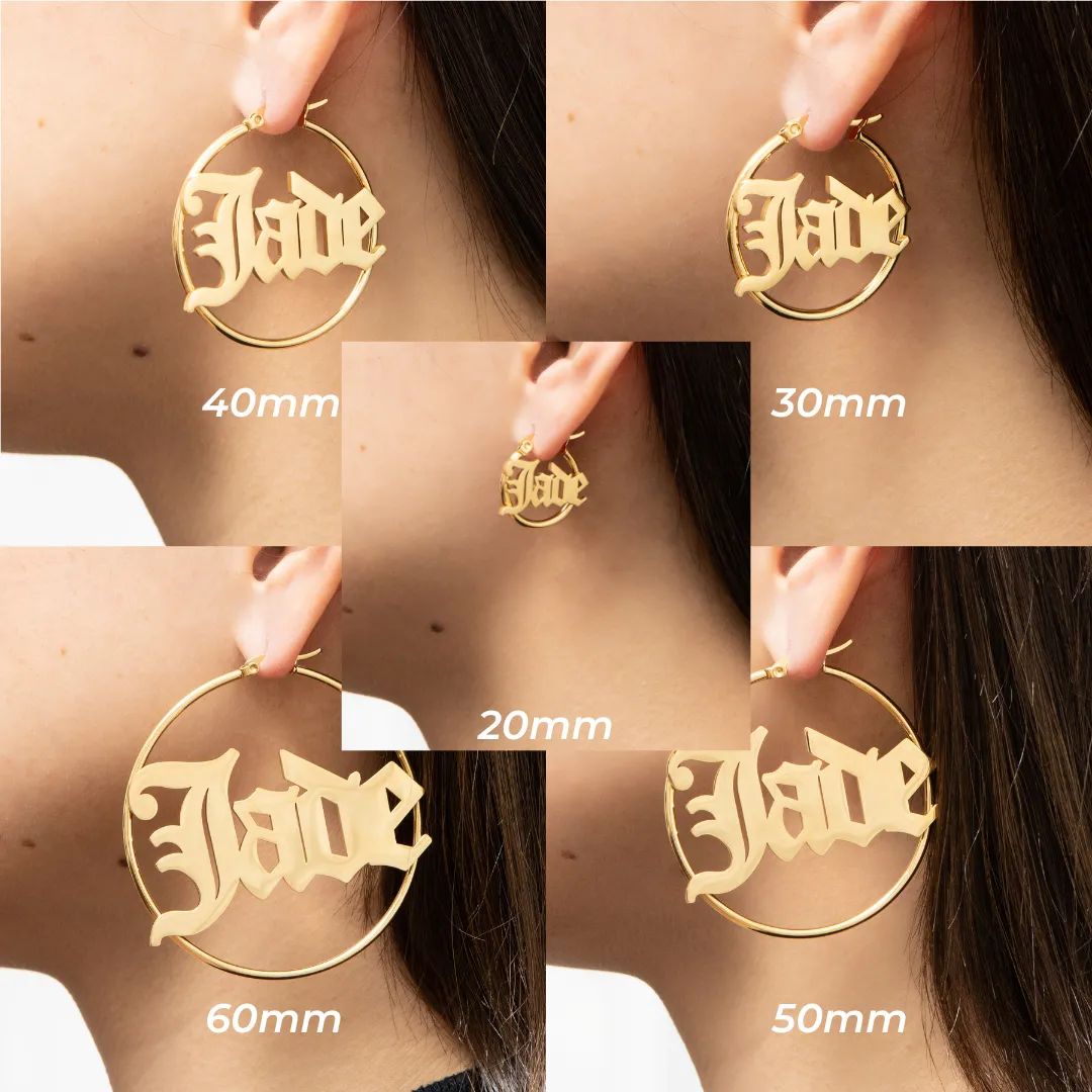 Gothic Hoop Earrings