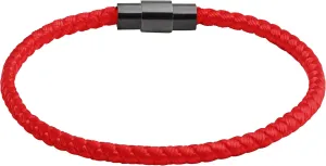 HAQUIL Red Lucky Paracord Bracelet | Durable Unisex Braided Cord with Stainless Steel Closure