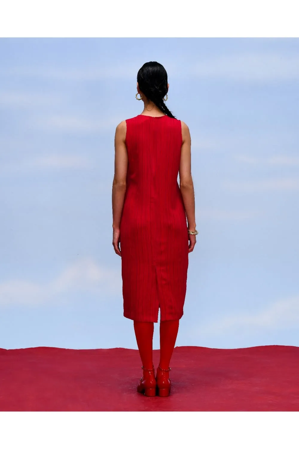 HARMONY DRESS - CRIMSON