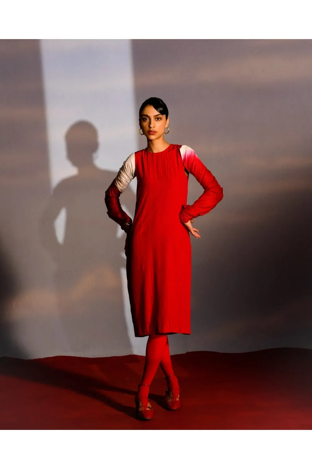 HARMONY DRESS - CRIMSON