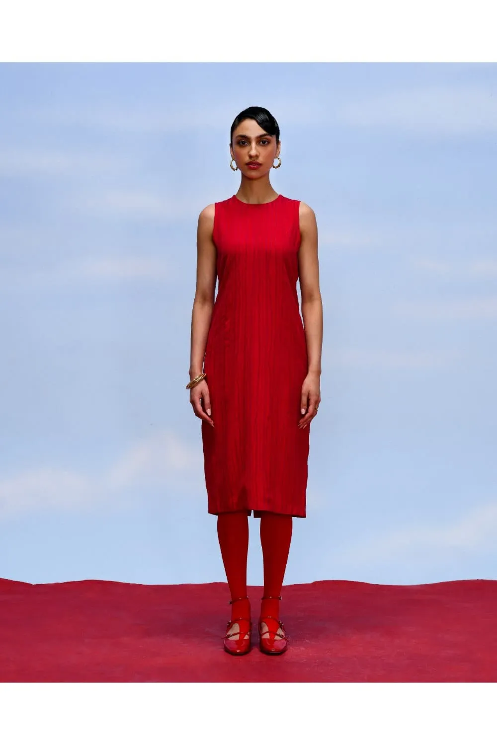 HARMONY DRESS - CRIMSON